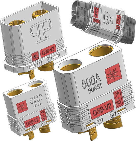 QS8-V2 Battery Connector 600A Gold-Plated Anti-Spark Plugs