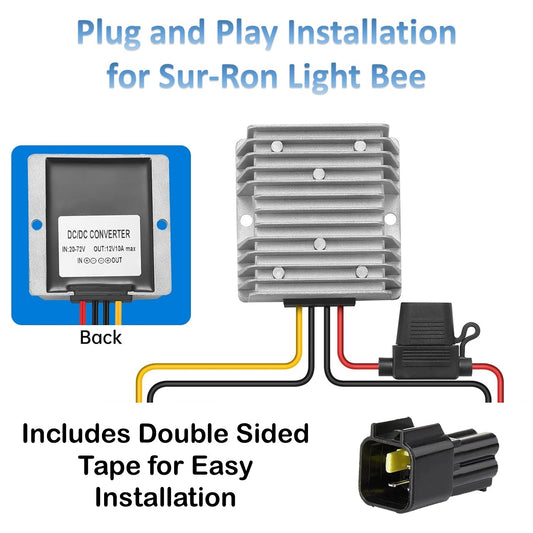 Surron Light Bee 12V DC Converter Upgrade (10A)