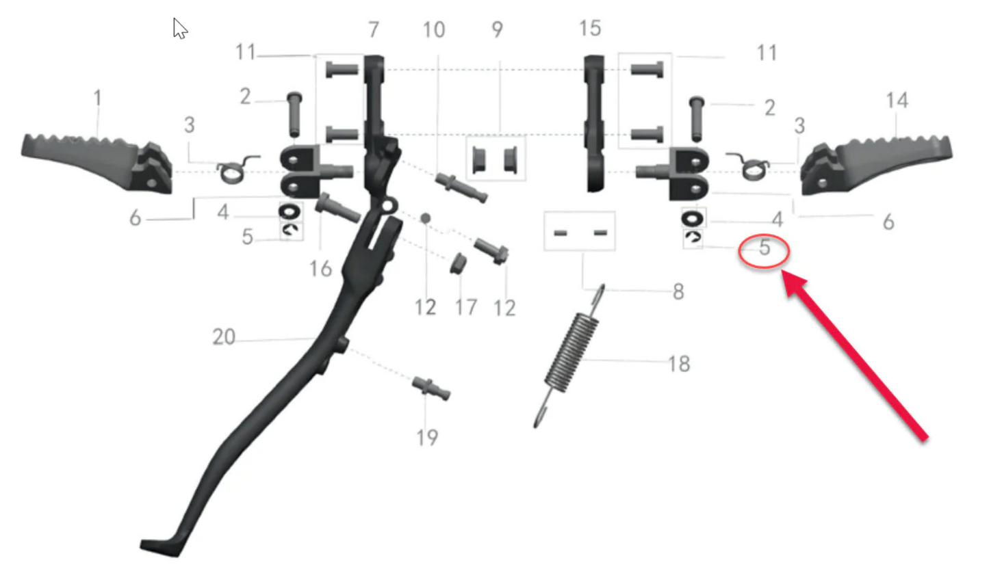 Surron Peg Pin Clips (Pack of 4)