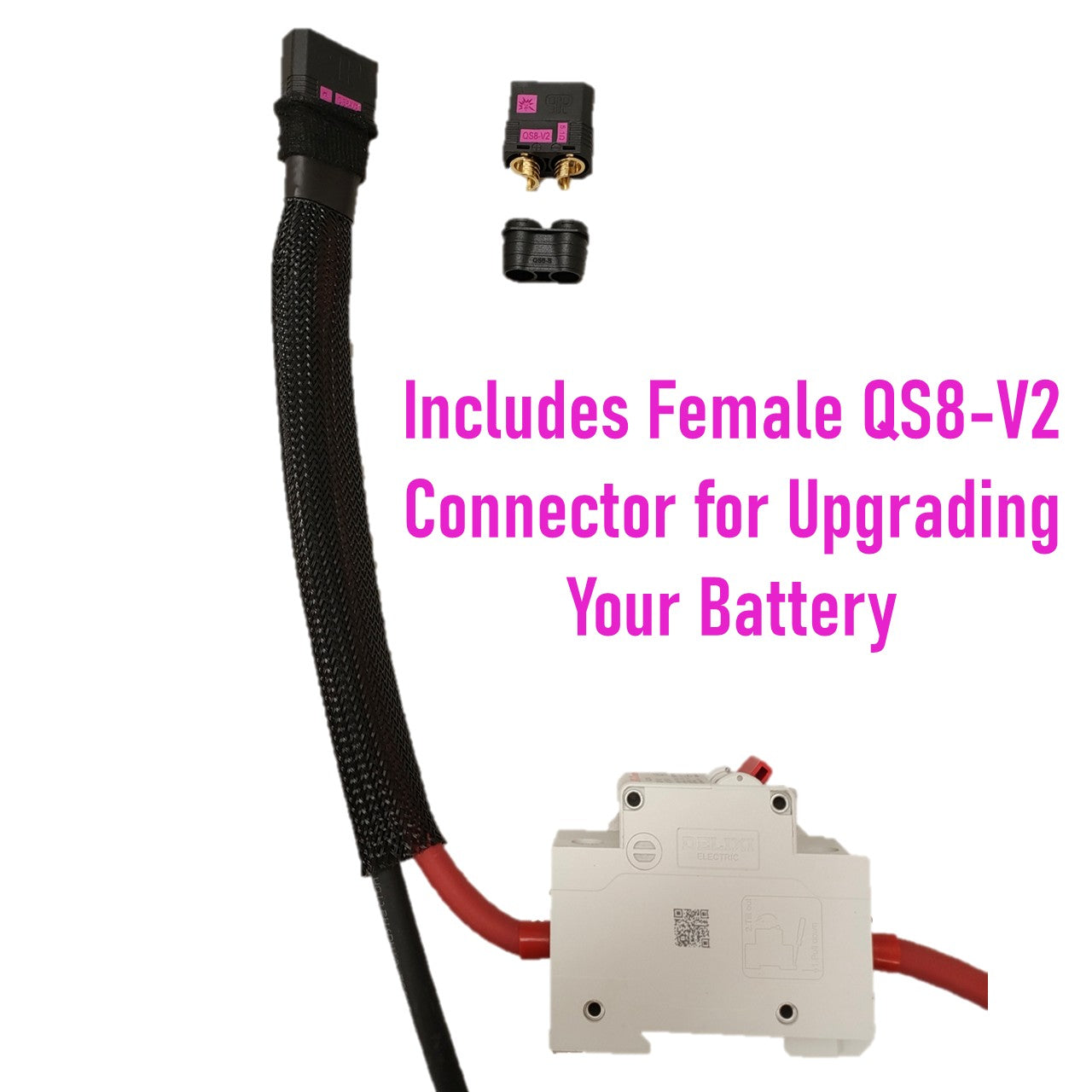 Surron Main Power Cable w/ Breaker for 72V Battery 6AWG