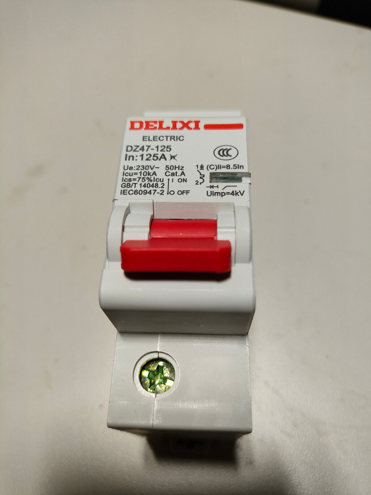 Breaker Upgrade for 72V Batteries - DZ47-125 1P 125A