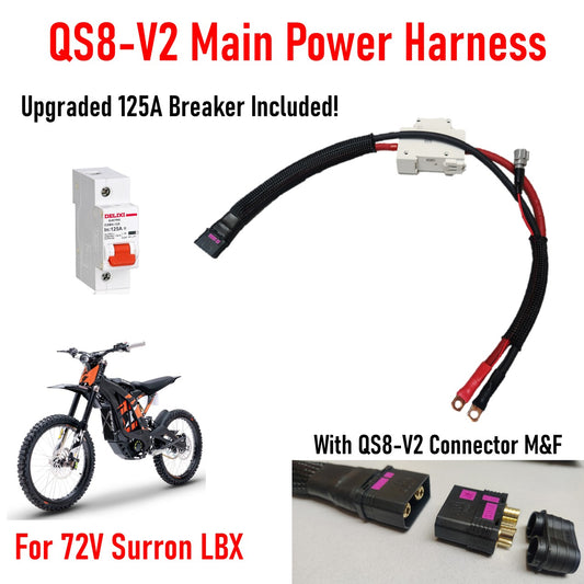 Surron Main Power Cable w/ Breaker for 72V Battery 6AWG