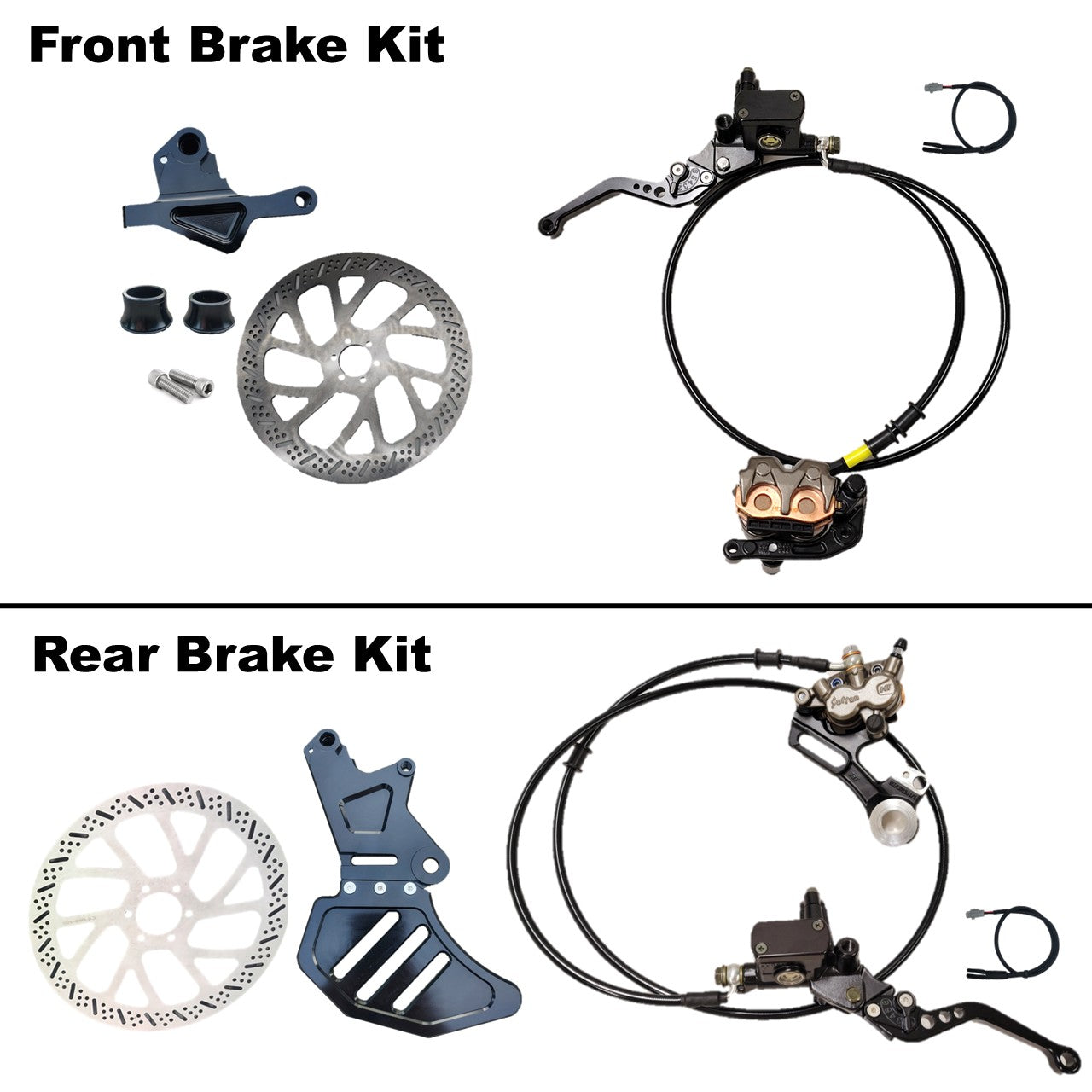 Ultra Bee Hybrid Brake Conversion Kit - Front and Rear Moto Brake Upgrade for Surron LBX