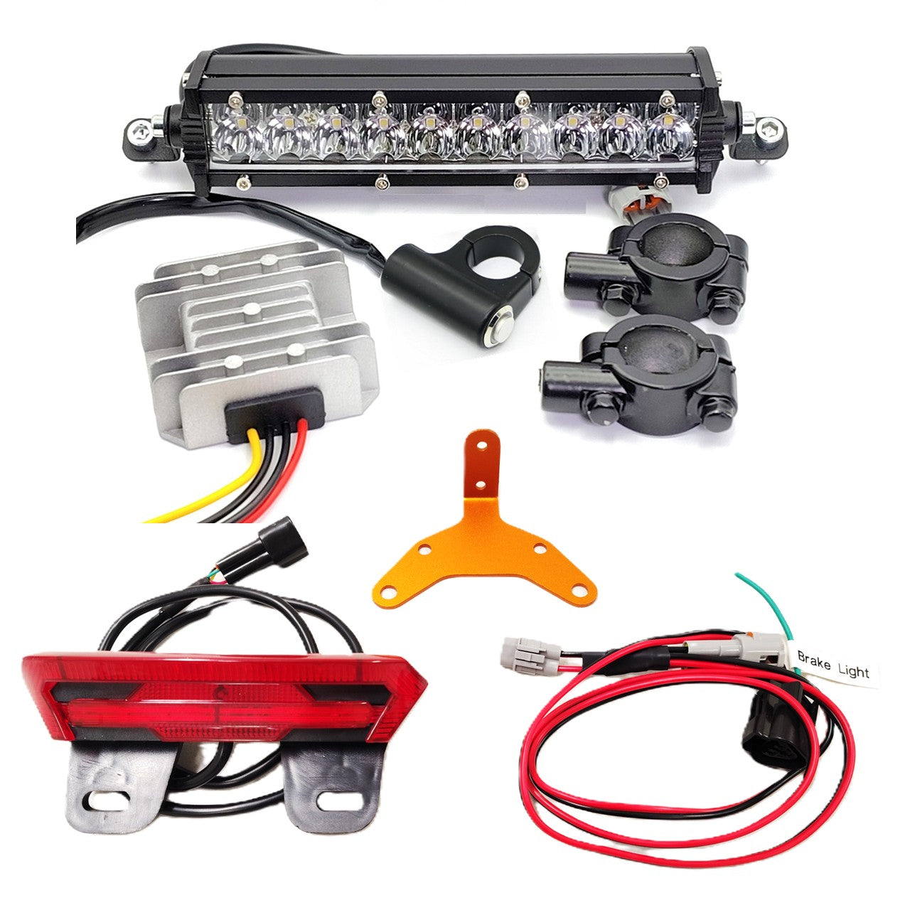 Tuttio Hardwired LED Headlight and Tail Light with Switch