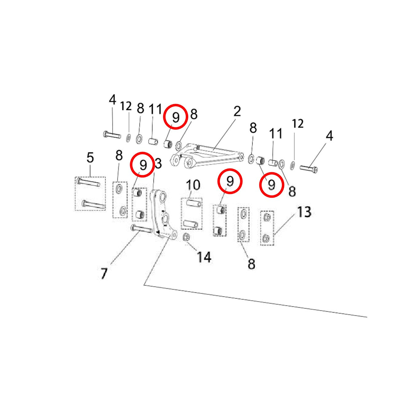 Suspension Linkage and Triangle SKF Bearings for Surron LBX