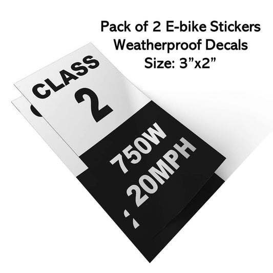 E-Bike Class 2 Stickers Decals (2 Stickers/Pack)